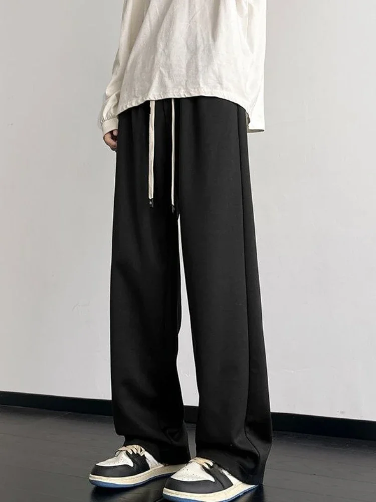 Calças retas para homens baggy plus size streetwear moda 2025 venda roupas baixo preço elegante estética xxxl calças casuais homem