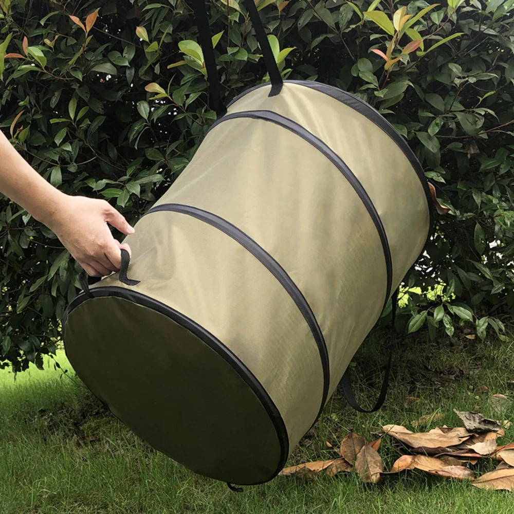 Picture 4: 37.8L/10 Gallon Foldable Yard Waste Bins Outdoor Trash Can Reusable Garden Waste Bucket Yard Leaf Bag Toy Storage Organizer