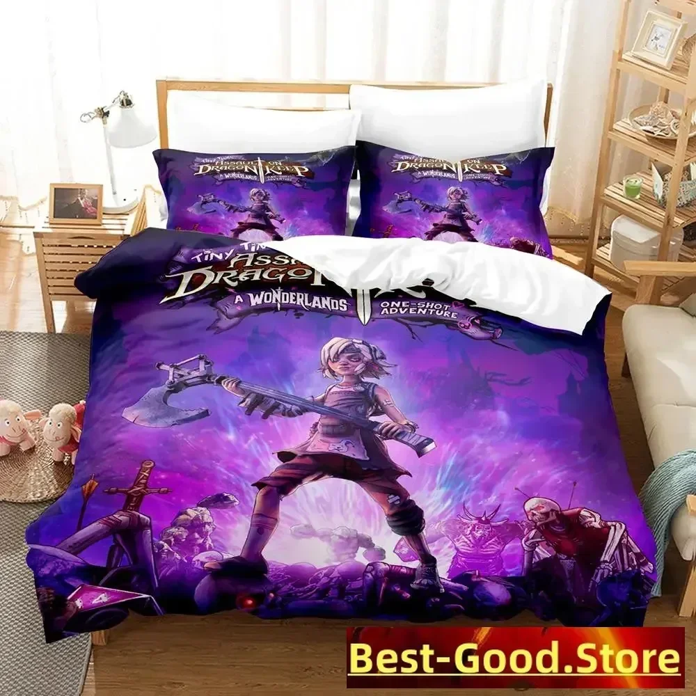 

2023 Game Tiny Tina's Wonderlands Bedding Set Single Twin Full Queen King Size Bed Set Adult Kid Bedroom Duvetcover Sets Anime