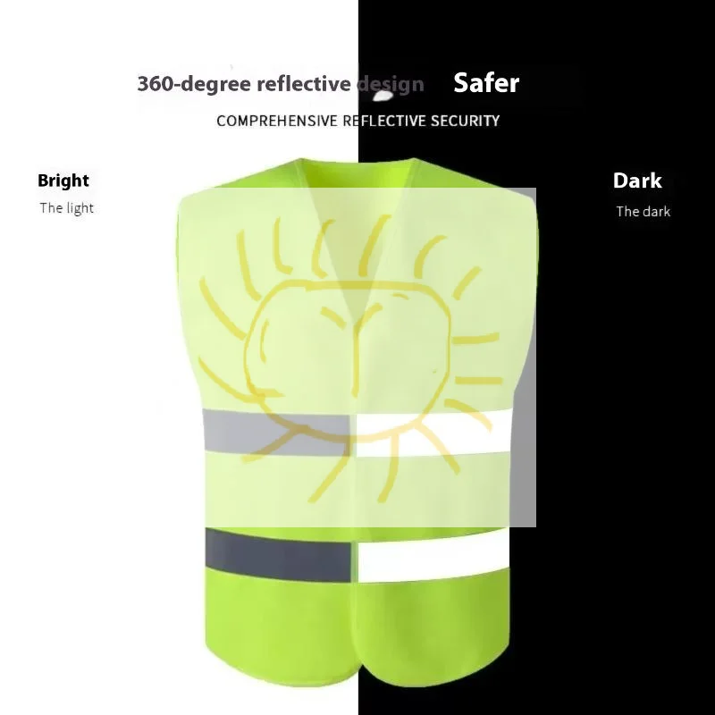 

1 шт., светоотражающая одежда для езды на мотоцикле, светоотражающий жилет для ночного движения, светоотражающий жилет для строительной безопасности