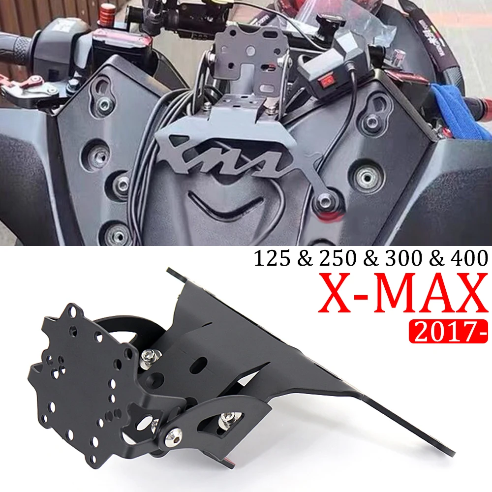 For Yamaha XMAX125 XMAX250 XMAX300 XMAX400 XMAX 300 125 400 250 X-MAX Motorcycle Phone GPS Navigaton Plate Bracket Bar Mount Fit