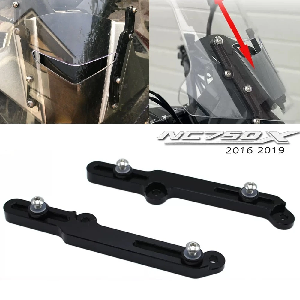 NC750D أدوات ضبط الزجاج الأمامي للدراجات النارية باستخدام الحاسب الآلي الألومنيوم الزجاج الأمامي قوس لهوندا NC 750D NC750 D 2017 2018 2019 #1