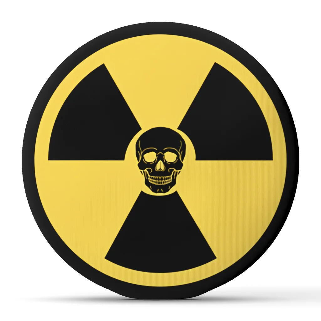 Deadly Radiation Radioactive Symbol Funny Pillow Cushion Irregular Stuffed Throw Pillow Home Decor Gift Sofa Bed