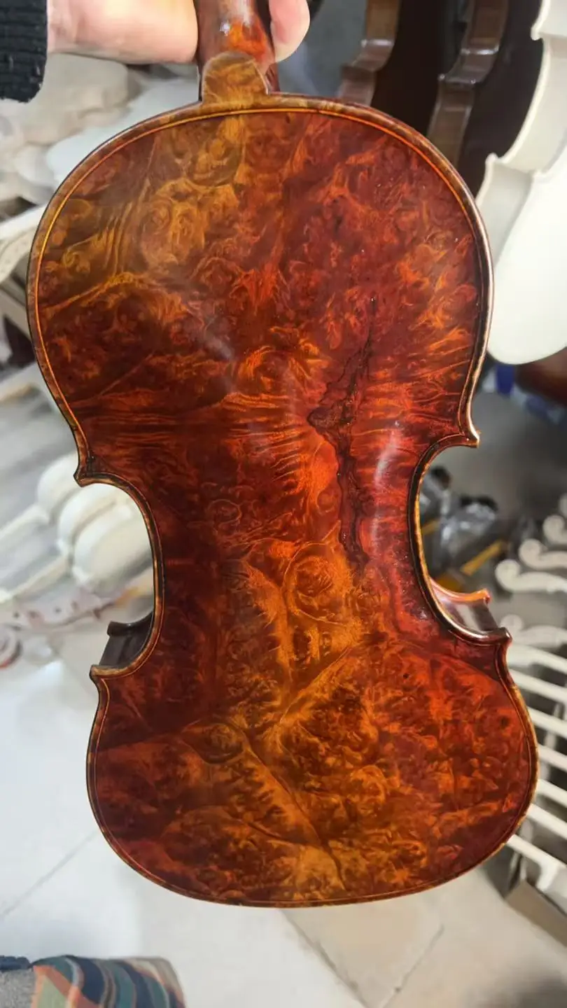 

Musical InstrumentsMusical Instruments Solid bird eye maple backboard and side spruce panel painted on violin 4/4