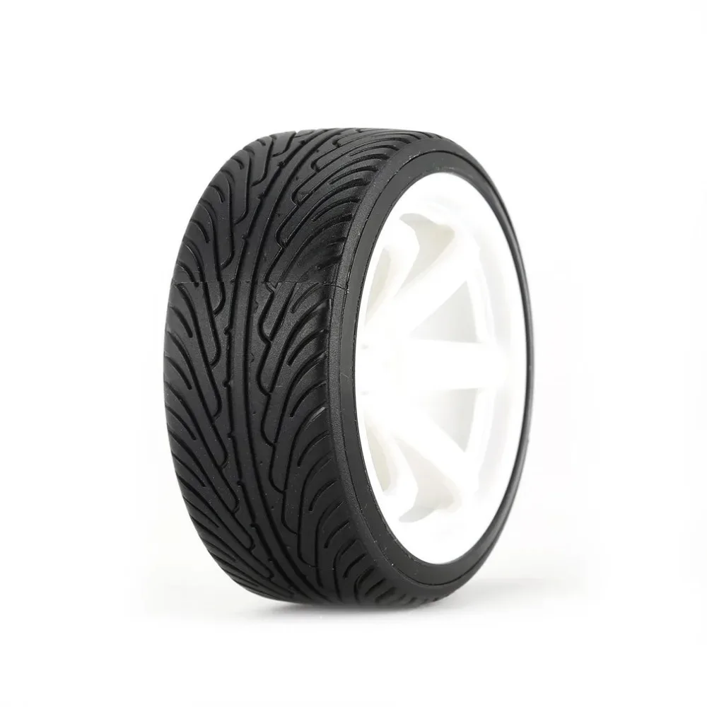 4PCS AUSTAR 64mm 12mm HEX  Tire Hard Plastic Rim Tyre Wheel for RC Car Model HSP HPI Component Spare Parts Accessories