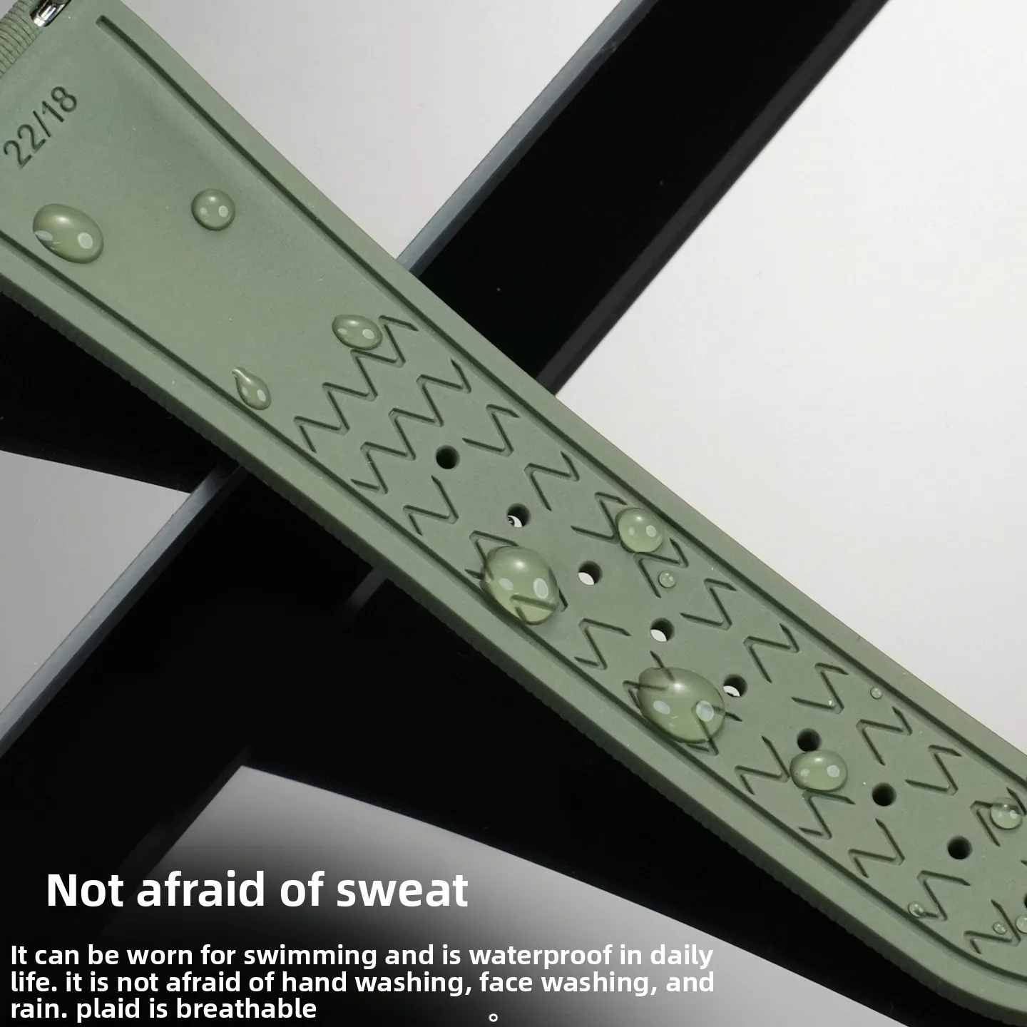 Tali FKM Pola Tenun Universal 20/21/22Mm untuk Omega Breitling Mido Gelang Pengganti Tali Jam Tangan Karet Fluoro Rilis Cepat