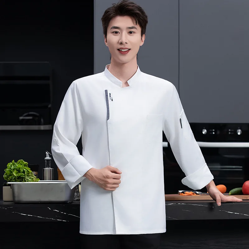 

Chef's work uniform, long-sleeved, for catering, restaurant, canteen, hotel kitchen, autumn chef's clothing, baking, pastry, bak