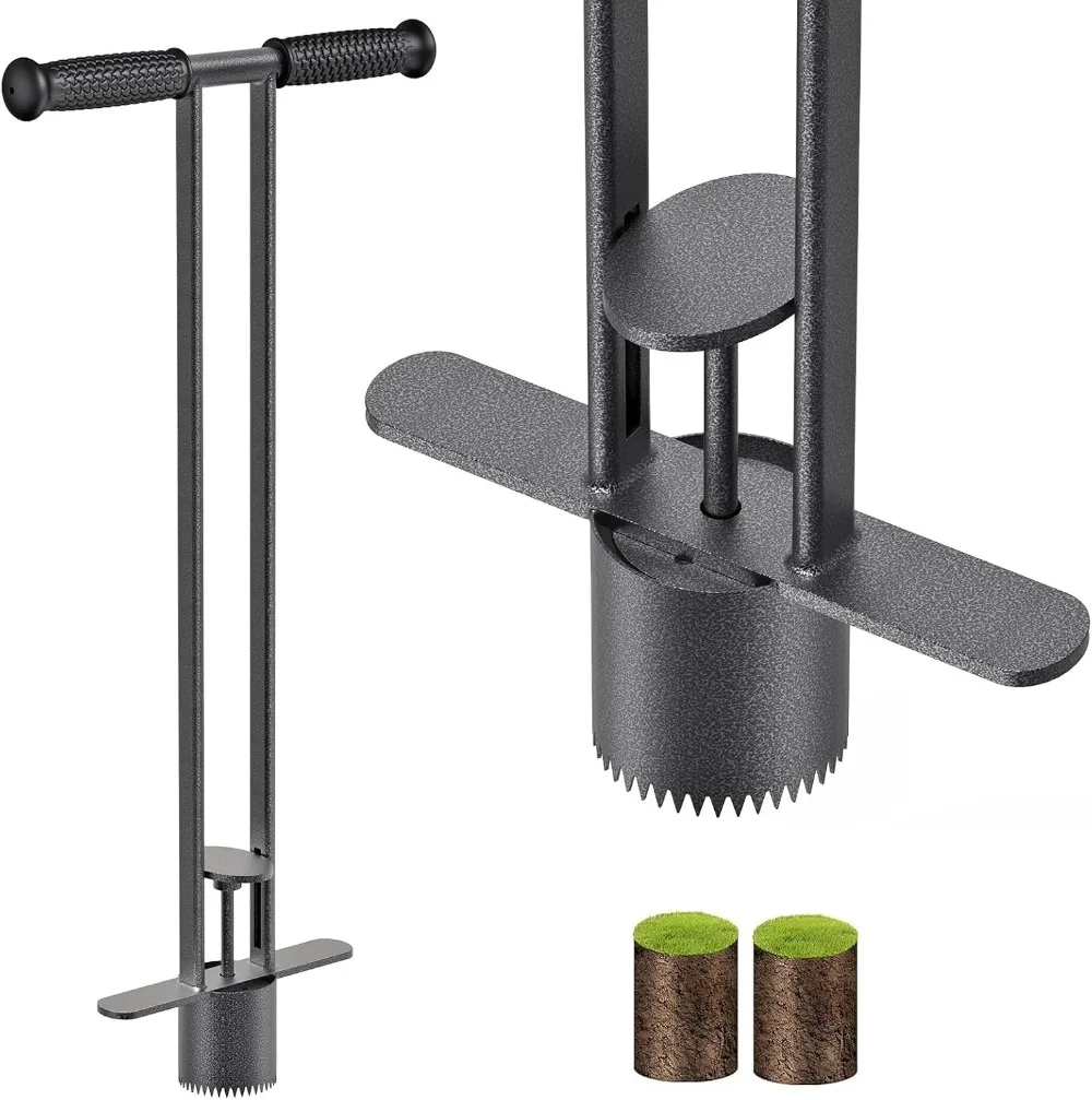 

Bulb Planter with Double Pedal Non-slip Soft Rubber Handle Ideal for Burrow Planting Durable