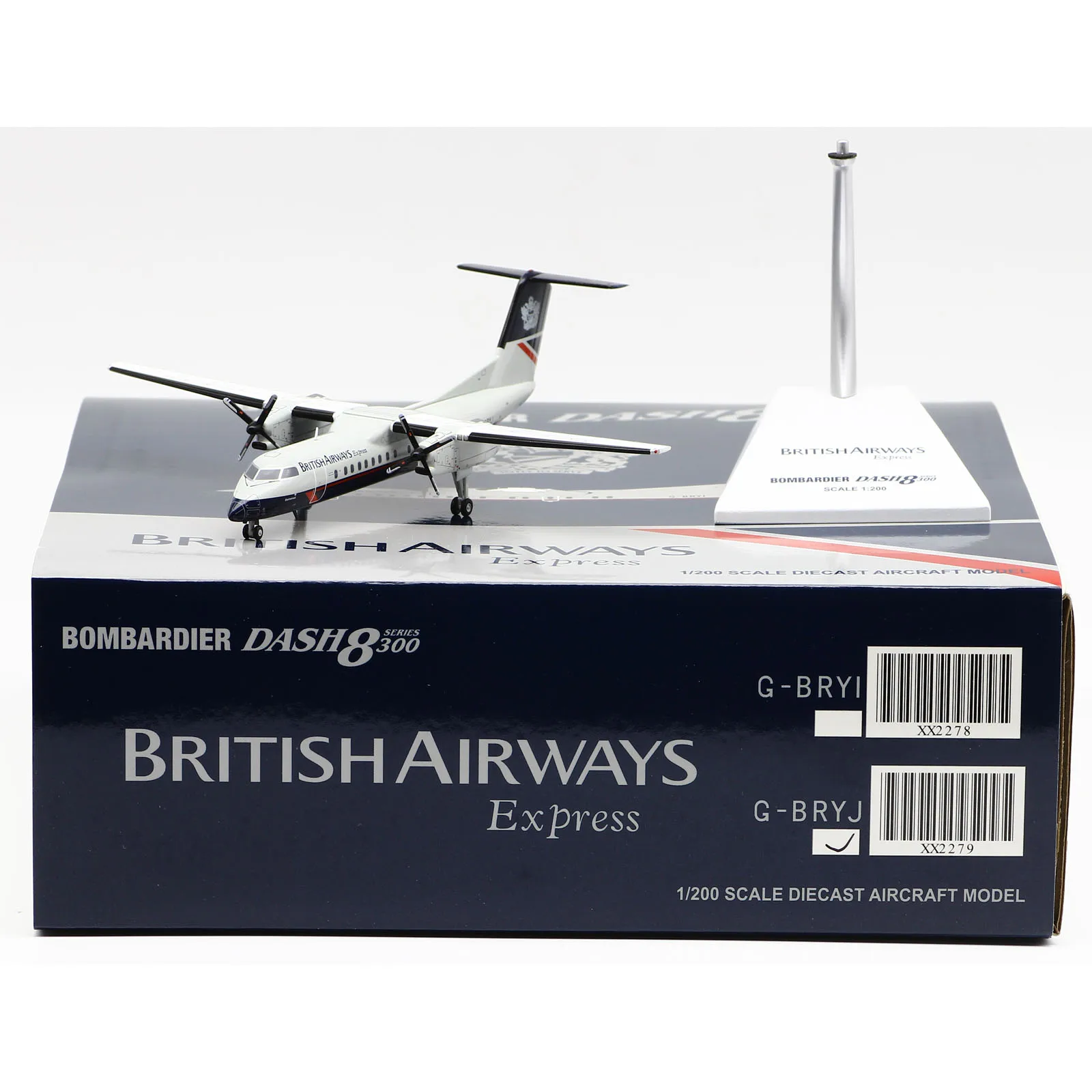 

XX2279 Alloy Collectible Plane Gift JC Wings 1:200 British Airways Express Bombardier Dash8-Q300 Diecast Aircraft Model G-BRYP