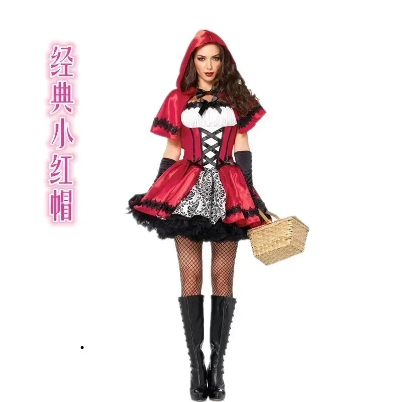 Halloween Costume Little Red Riding Hood Sexy Queen Princess Uniform All Saints Costume Role-playing Game Uniform