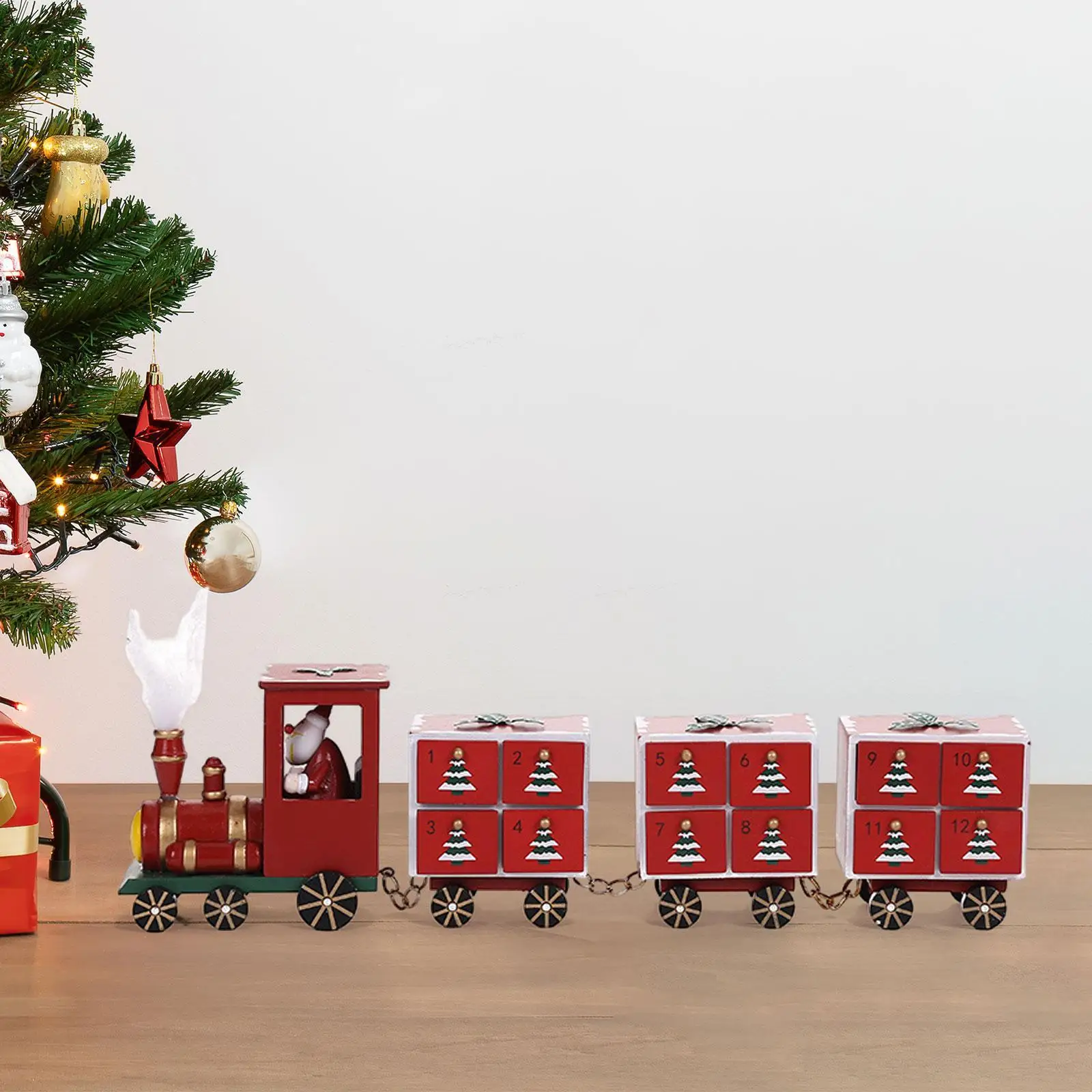 

Рождественский деревянный поезд, украшение, подарочный набор декора для внутреннего и наружного фестиваля