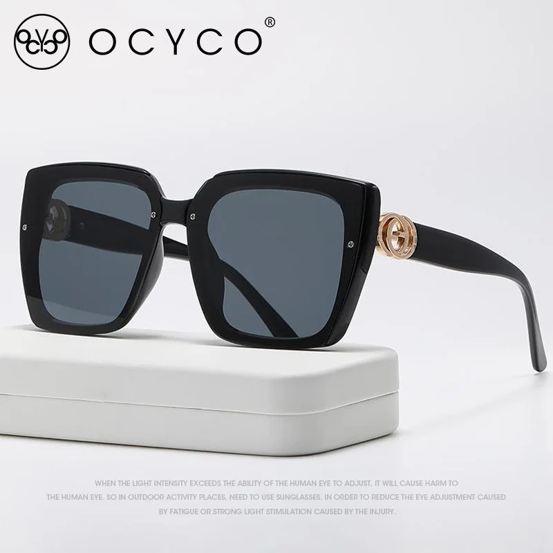 OCYCO Fashion Square Large Frame Sunglasses Women European And American Fashion UV Resistant Glasses Party