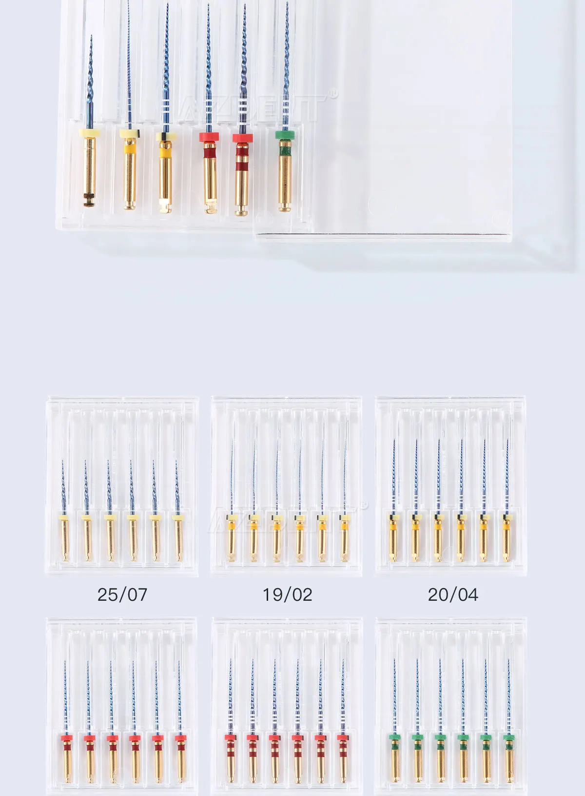 10 Boxen AZDENT Dental thermisch aktivierte Nickel-Titan-Wurzelkanalfeile Endo Forming Files 25 mm 6 Stück/Box Motorgebrauch Zahnheilkunde – Detail 8
