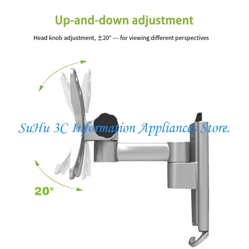  Space Saving Foldable Televisions Hanger Aluminum Alloy Materials 18kg Weight Capacity For 13 32 Inches Displays