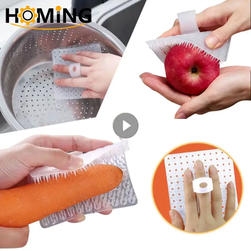 Kitchen Cleaning Tools Silicone Dish Scrubber Crevice Brush Household Fruit and Vegetable Clean Brush Cleaning Accessories