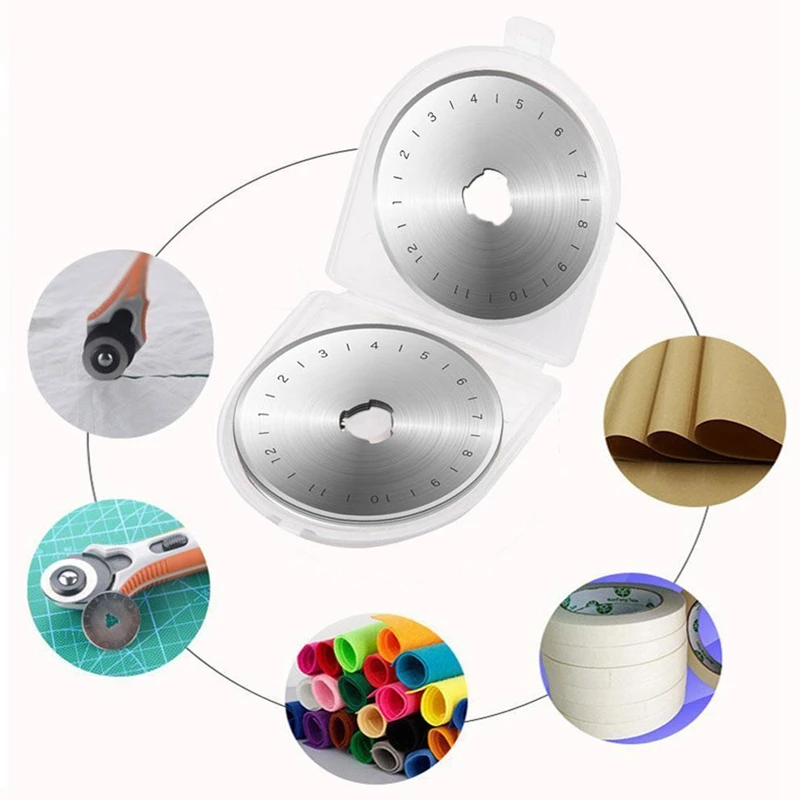 10Pcs Rotary Cutter Refill Blades Patchwork Fabric Leather Craft Steel Circular Sewing Quilting Cutters