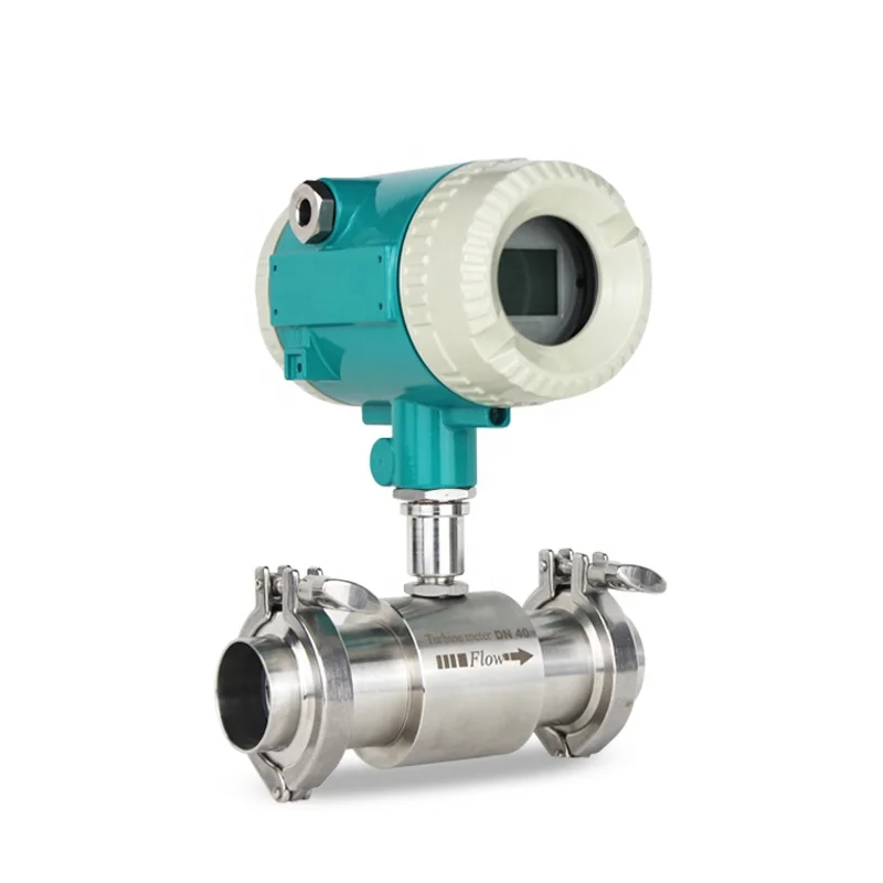2025 Hot Sale Milking Machine Dn25 Turbine Flow Meter Triclamp Paddle Wheel Flow Meter