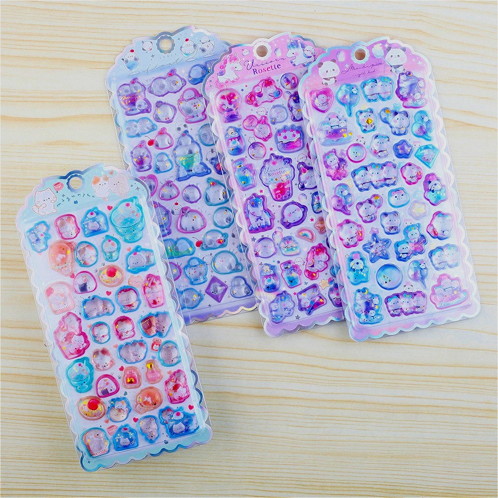 

Dopamine Summer Party 3D Solid Ice Cream Kids Journal Stickers | Children's Holiday Gift