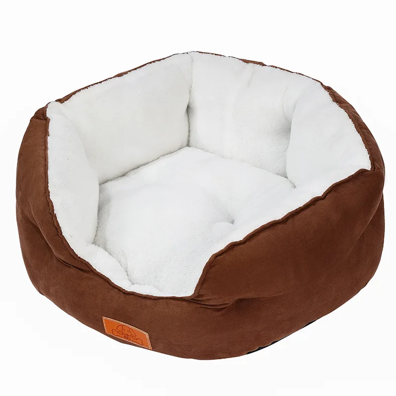 

2023 New Dog Bed Luxury Upholstered Pet Sleeping Mat Semi-Closed Dog Mat Comfortable Soft Pet Mat Cat nest High-End Pet Sofa