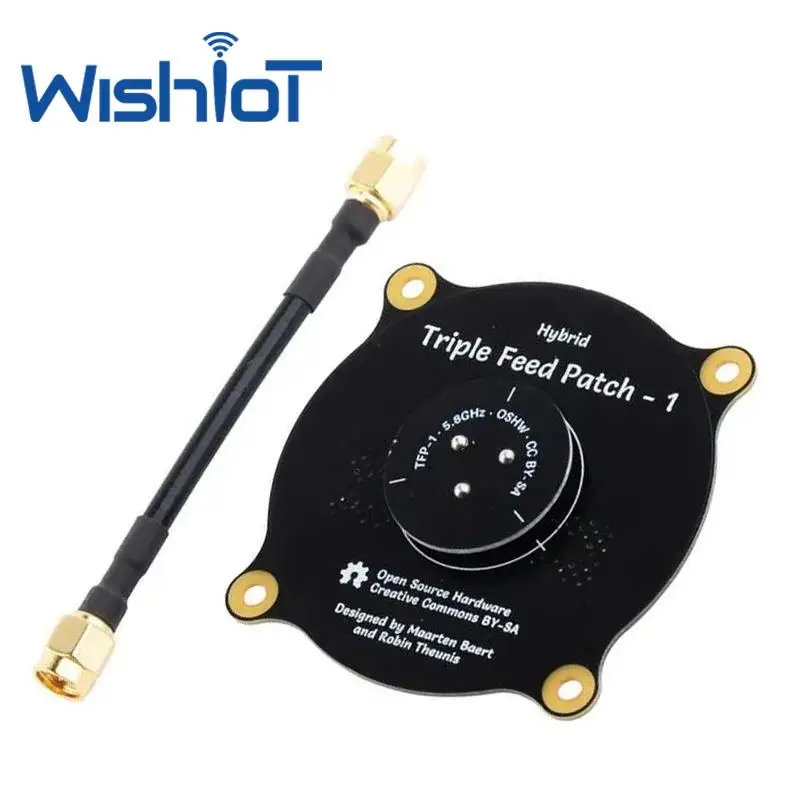 5.8GHz Triple Feed Patch Antenna 9.4dBi SMA Male RHCP LHCP Circular Polarized FPV Drone Receiver Line Tool PC Peripherals