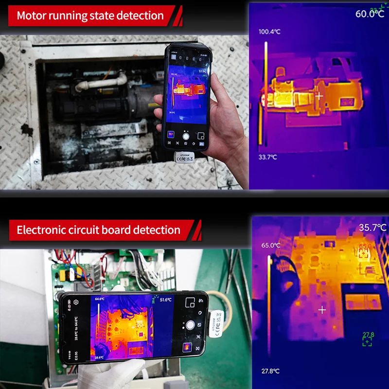 Imagem -05 - Câmera Infravermelha Industrial da Detecção da Perda de Calor da Inspeção de Uni-t Uti120 Uti260 para o Telefone de Android Ip65 25hz