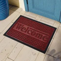 Heavy duty anti slip welcome mat - anti fouling,rubber door mat,odorless,thickened and reinforced bottom,indoor and outdoor use