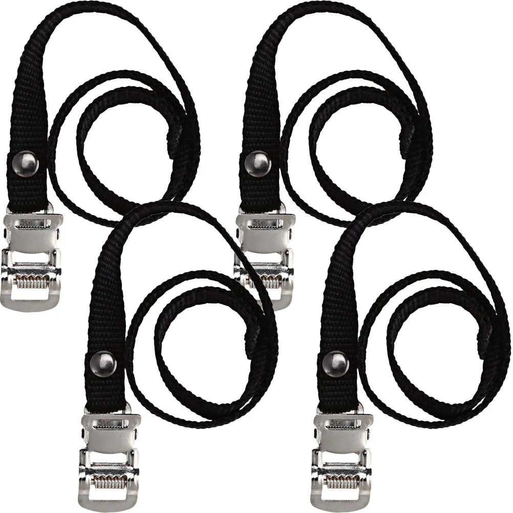 

4Pcs Adjustable Sports Bike Pedal Straps Nylon Aluminium Alloy Cycling Footrest Straps Universal Exercise Bike Accessories