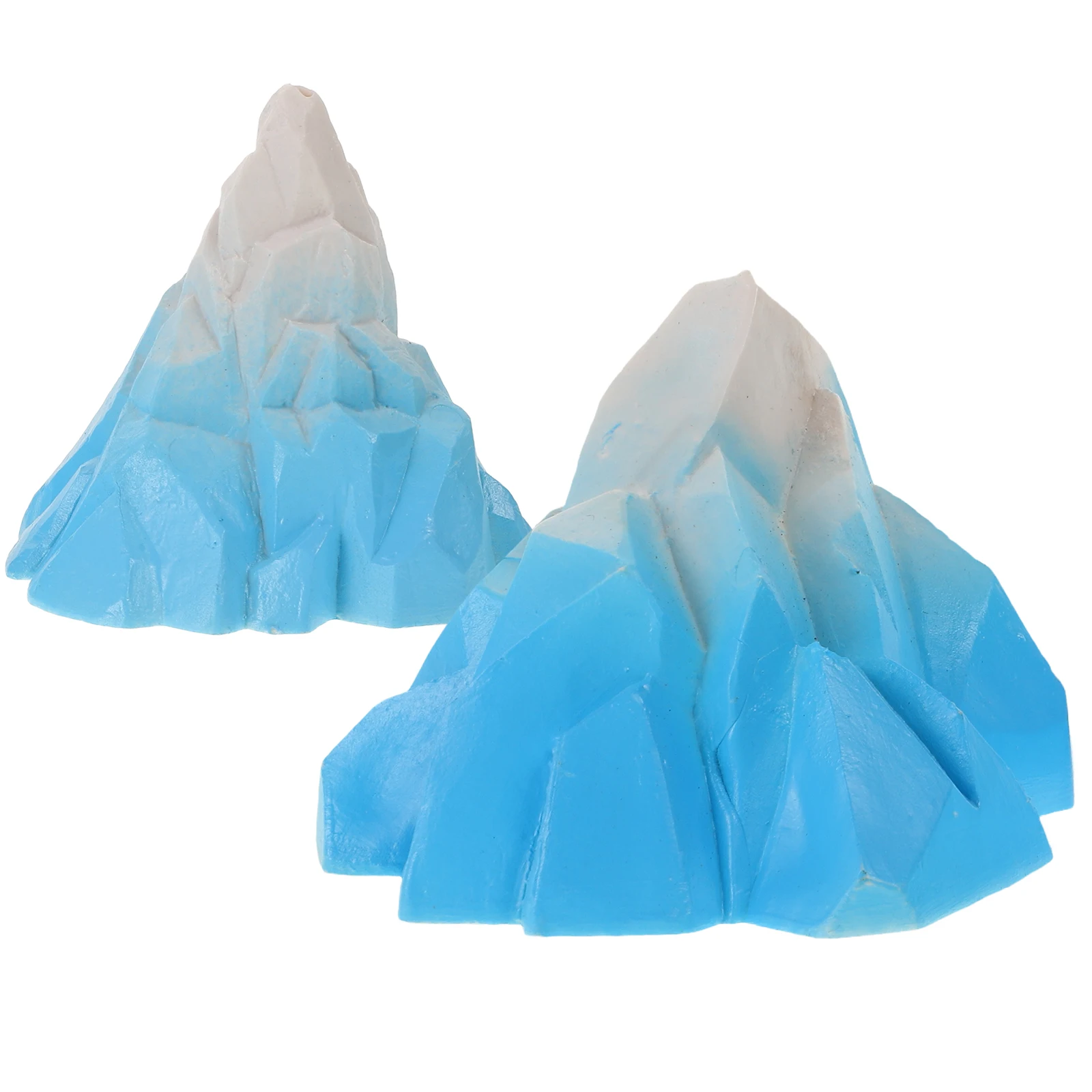 

2 Pcs Iceberg Micro Landscape Ornaments Aquarium Mountain Countertop Pebble Maker Decorations Makers Model