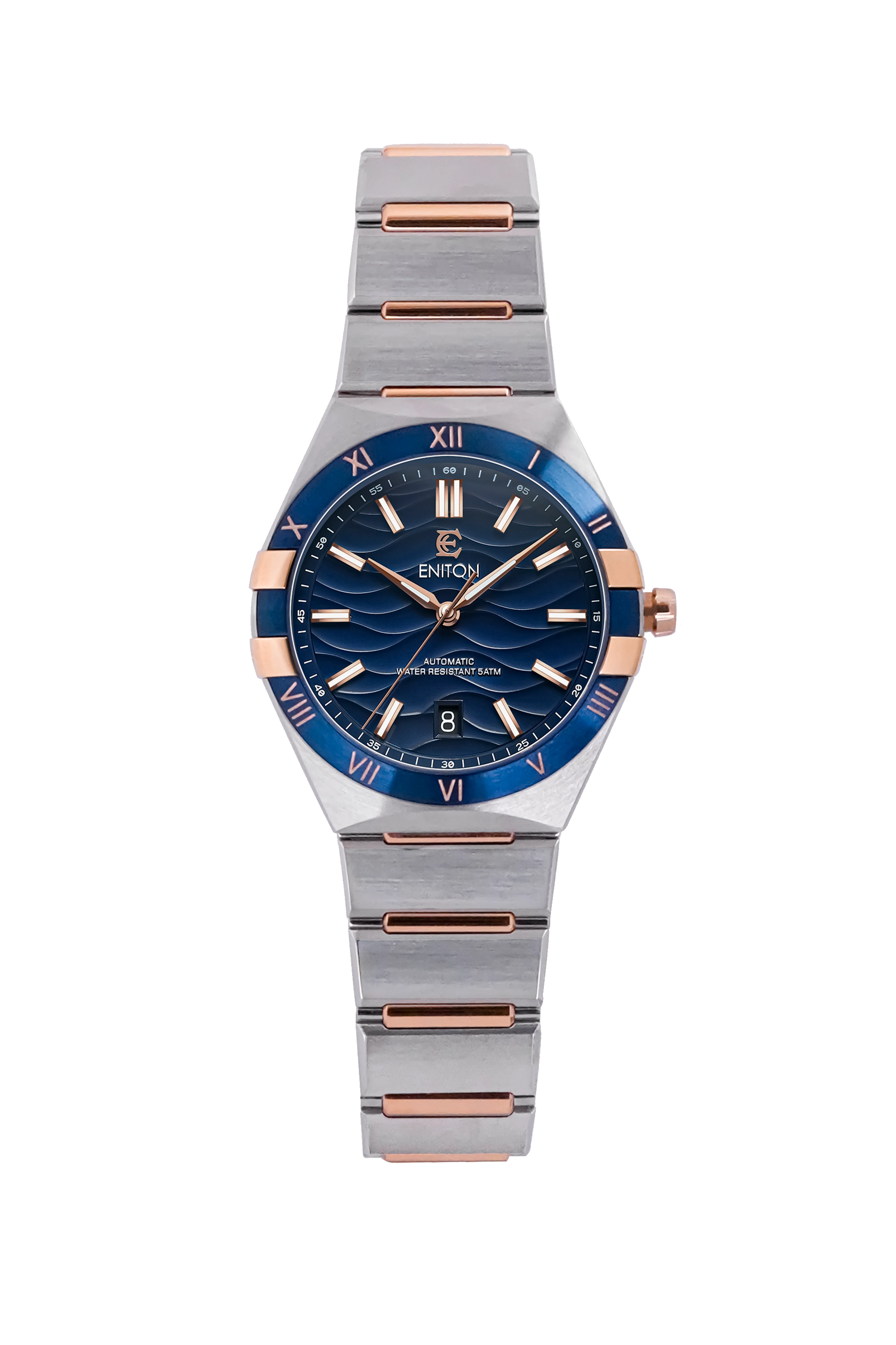 ENITON водонепроницаемые 40 мм часы из розового золота для бизнеса NH35A механизм Tribute винтажные роскошные наручные часы со светящимся сапфировым стеклом