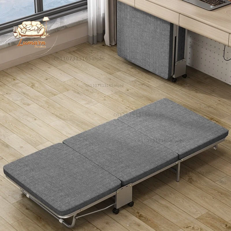 Rollaway Bed Office Single Bed Escort Lunch Break Camp Bed Hard Board Tri-fold