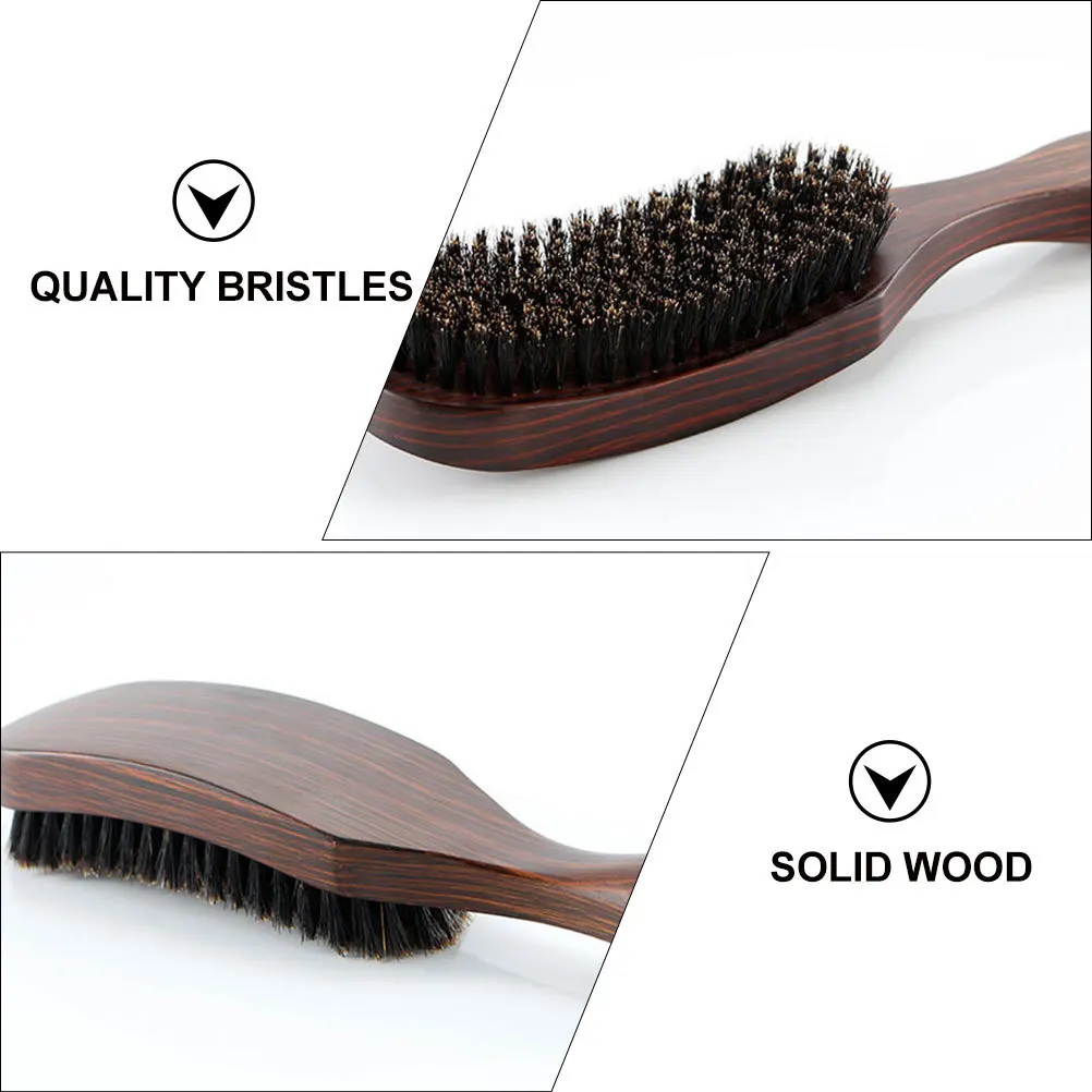 فرشاة اللحية بشعيرات الخنزير مقبض من الخشب الصلب لتنظيف اللحية أداة تصفيف التدليك للرجال أدوات للعناية الشخصية ملحقات الحلاقة