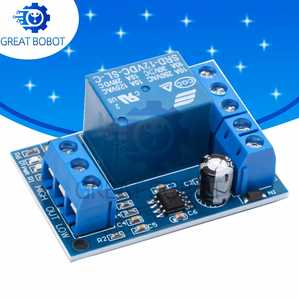 DC 12V Water Level Sensor Controller Switch Module Automatic Liquid Level Flow Control Switch for Motor Water Pump Fish Tank