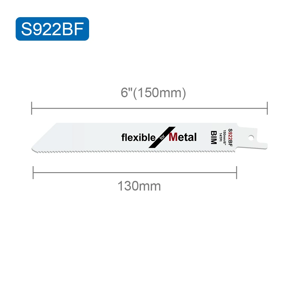 HAMPBOU- Lame de scie sauteuse, outils électriques de coupe du métal, S922BF, 6 po, 14TPI, 1 pièce, 2 pièces, 5 pièces