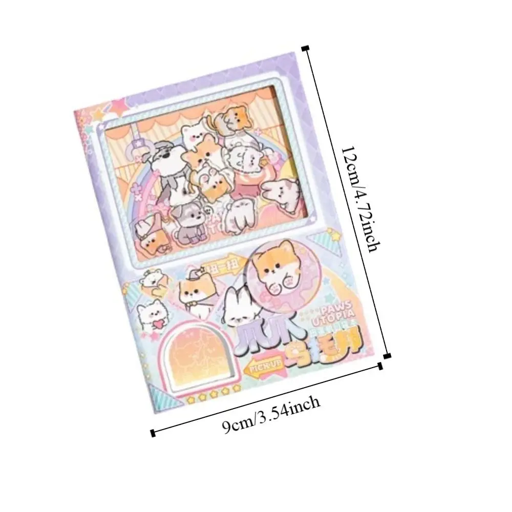 Decompression สีหน้าภายในการ์ตูนโน้ตบุ๊ค Gashapon Machines เขย่า Notepad ขนาดเล็กน่ารัก Kawaii Square Writing Pad Diary