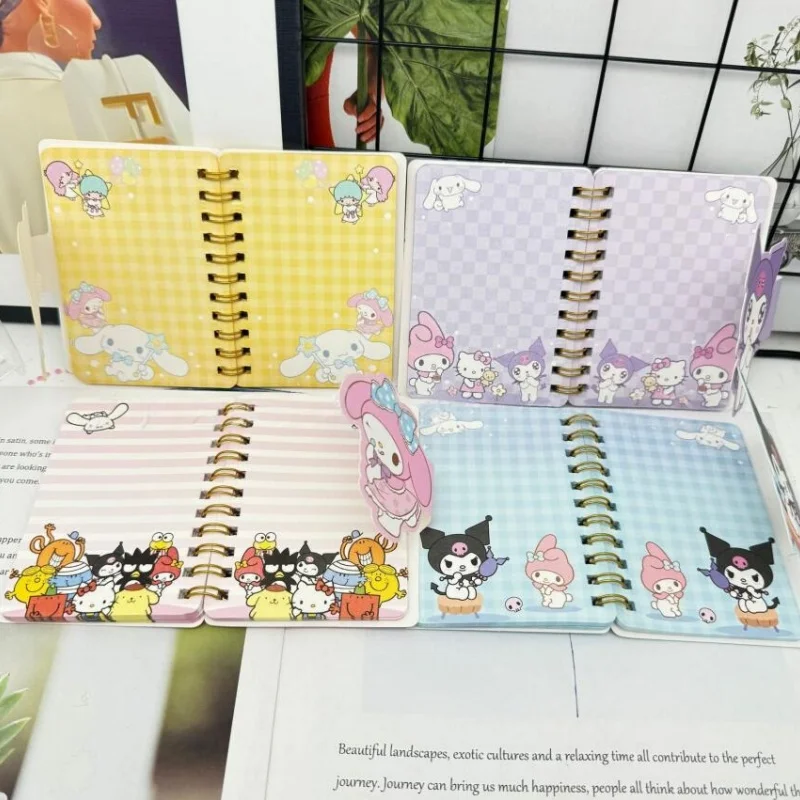16 teile/los Sanrio Kuromi Melody Kitty Cinnamoroll Spule Memo Pad Nette Notizbuch Tagebuch Planer Schreibwaren Geschenk Schule Liefert