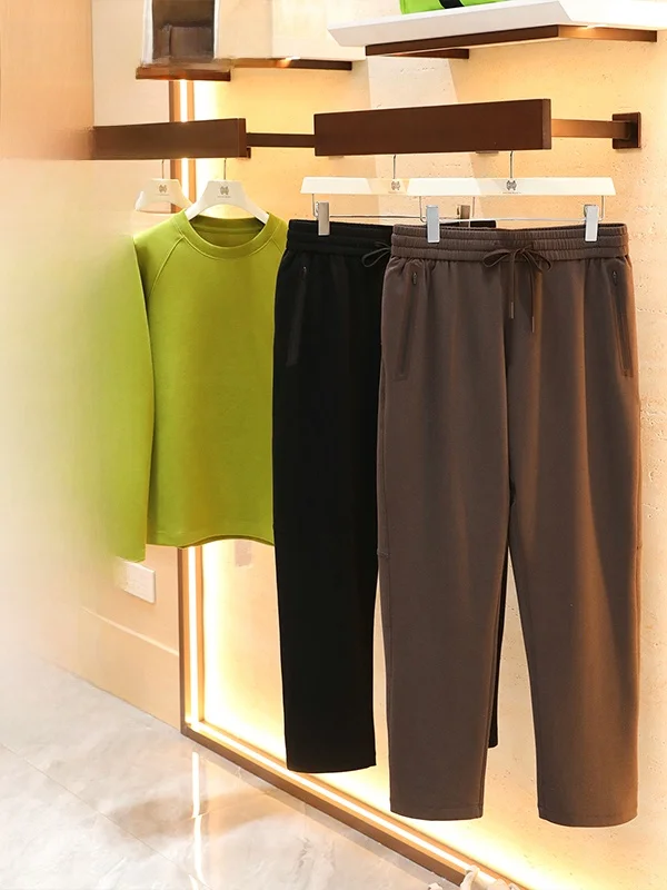 

Мужские повседневные шерстяные спортивные брюки свободного кроя прямого кроя для активного отдыха, осень 2025, новинка, бренд Sle Doctor.Huang