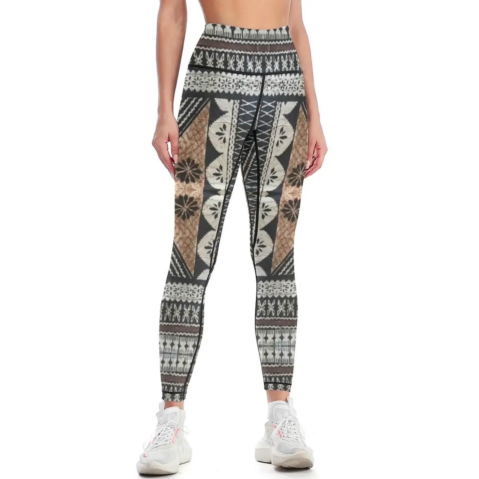 

Fijian Tapa Cloth 2 by Hypersphere Leggings Women sports flared Fitness woman Womens Leggings