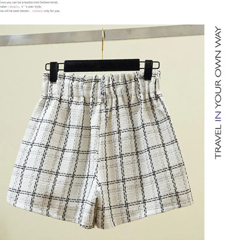 2024 Spring Girls Fashion Plaid Shorts Baby Kids Children Clothes 100-160cm