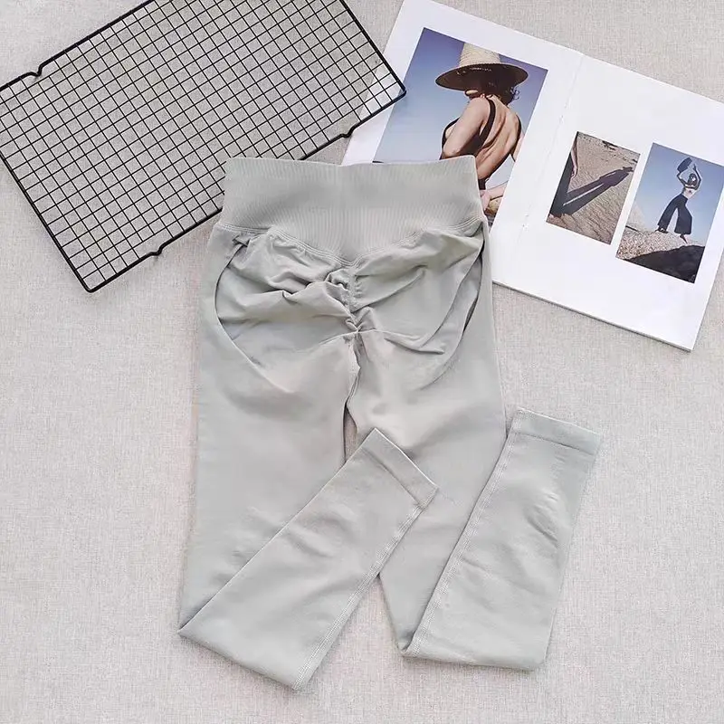 

Женские бесшовные леггинсы для йоги и фитнеса, спортивные тайтсы с низкой ребристой резинкой, подтягивающие ягодицы, модель D