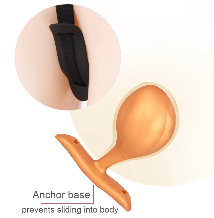 hello kitty anal plug Huge Wearable Anal Plug Expansion Butt Plug Rolling Bead Soft Silicone  Built-in Steel Ball Prostate Massager Sex Toy For Women