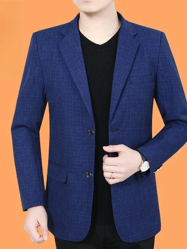 

Casual Men's Suiting Spring Autumn New Sle Mid-aged Men's Single Piece Casual Suiting Dad Coat Versatile Long-lasting