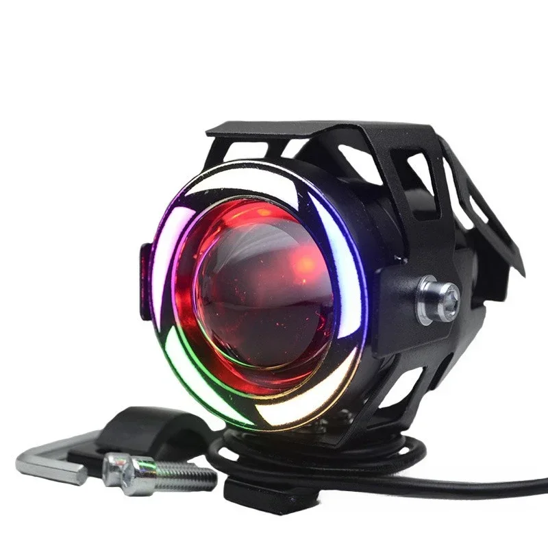 Electric Motorcycle Modified Headlight LED External Flash High Beam Multicolored Spotlight