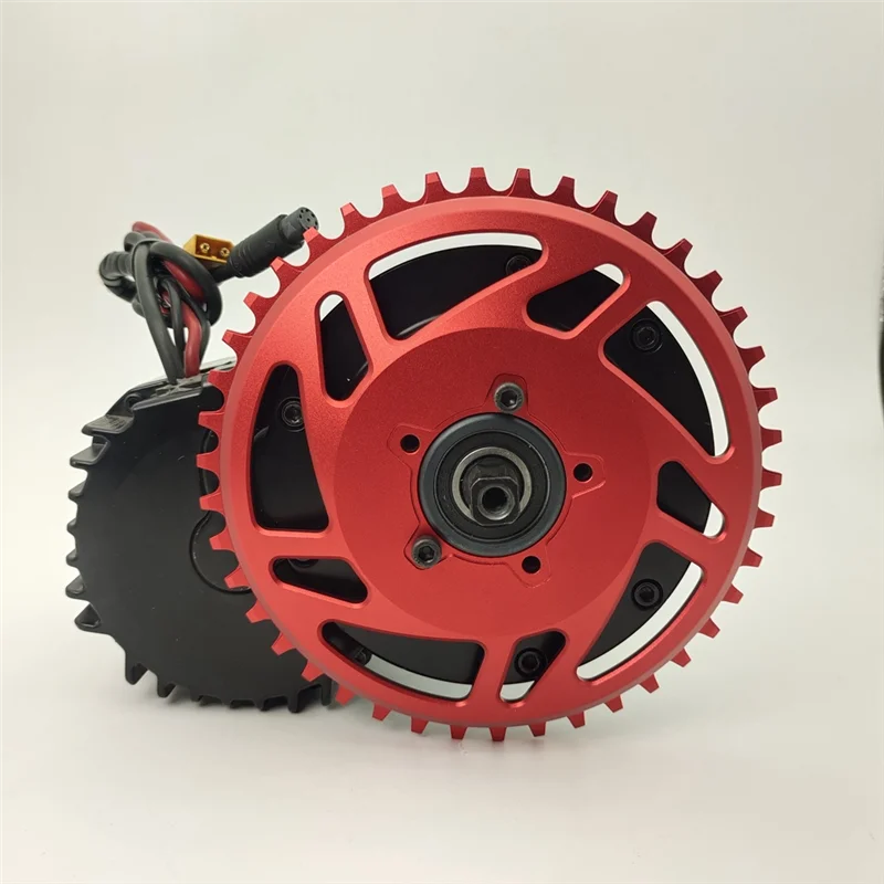 Imagem -03 - Chainring Roda Dentada para Bafang Mid Drive Motor Substituição de Bicicleta Elétrica Chainwheel Protector Vermelho Bbshd 42t