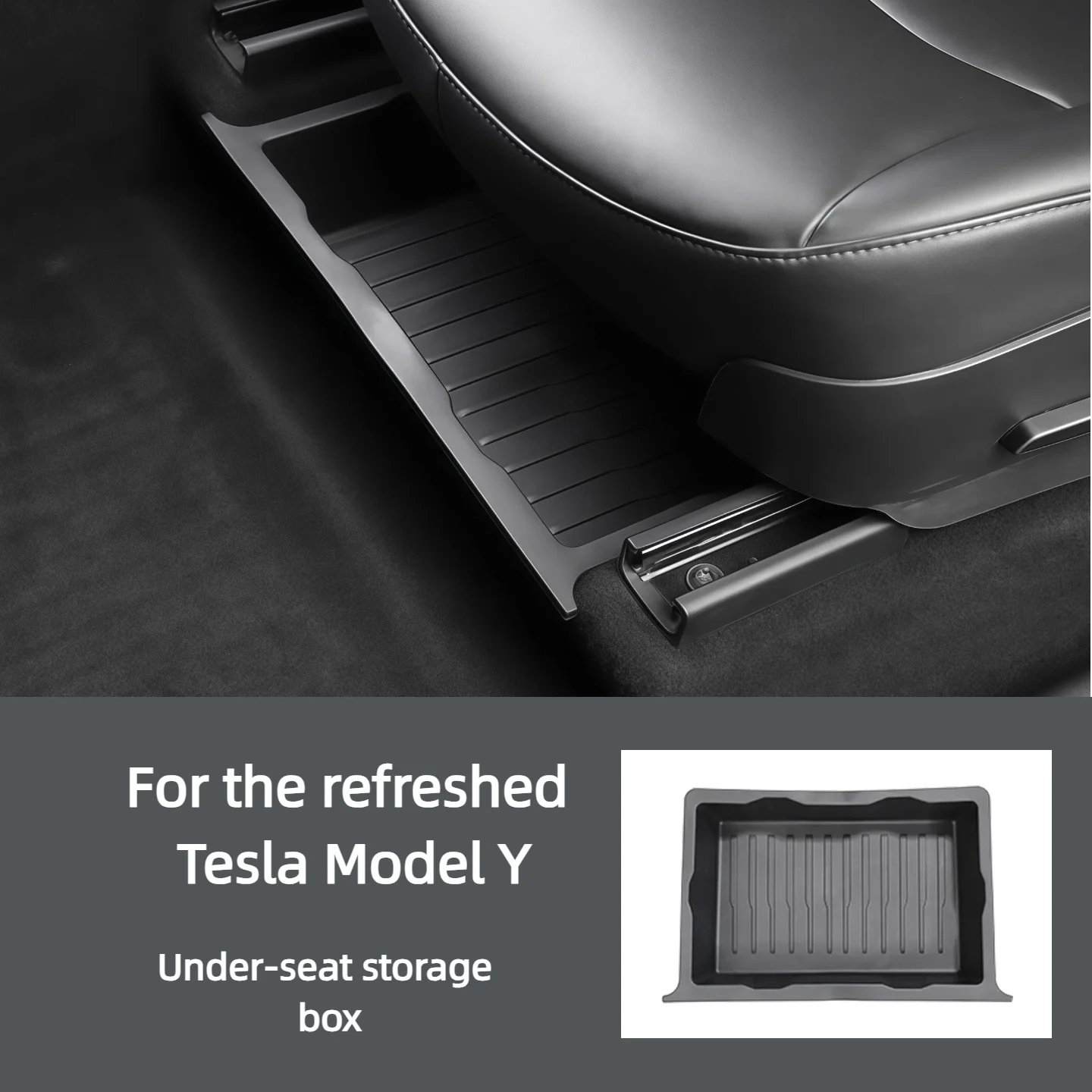 For the Refreshed Tesla Model Y Seat Storage Box TPE Storage Box Car Interior Decoration Accessories