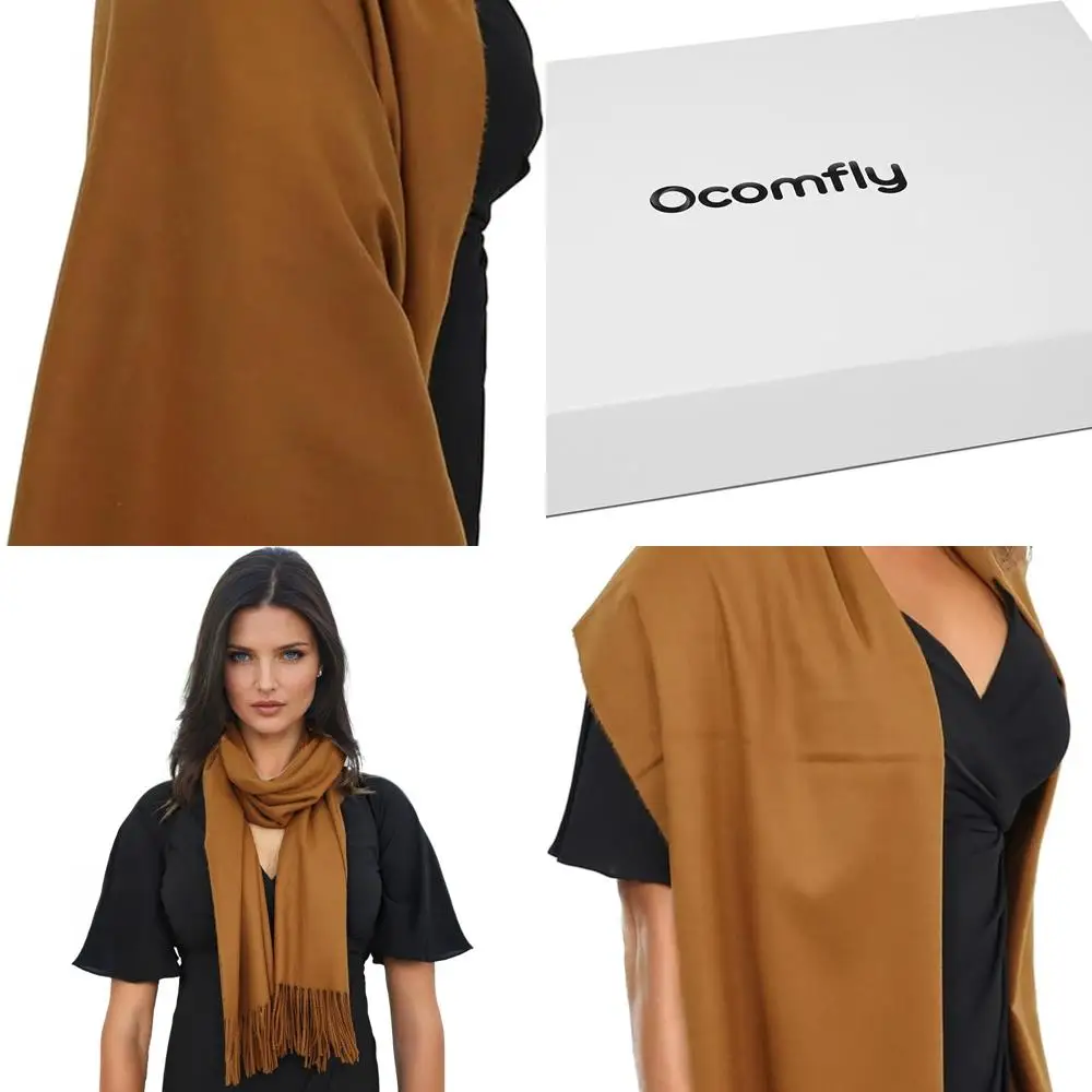 شال الباشمينا الفاخر 100% للنساء - وشاح فاخر ناعم ودافئ - علبة هدية