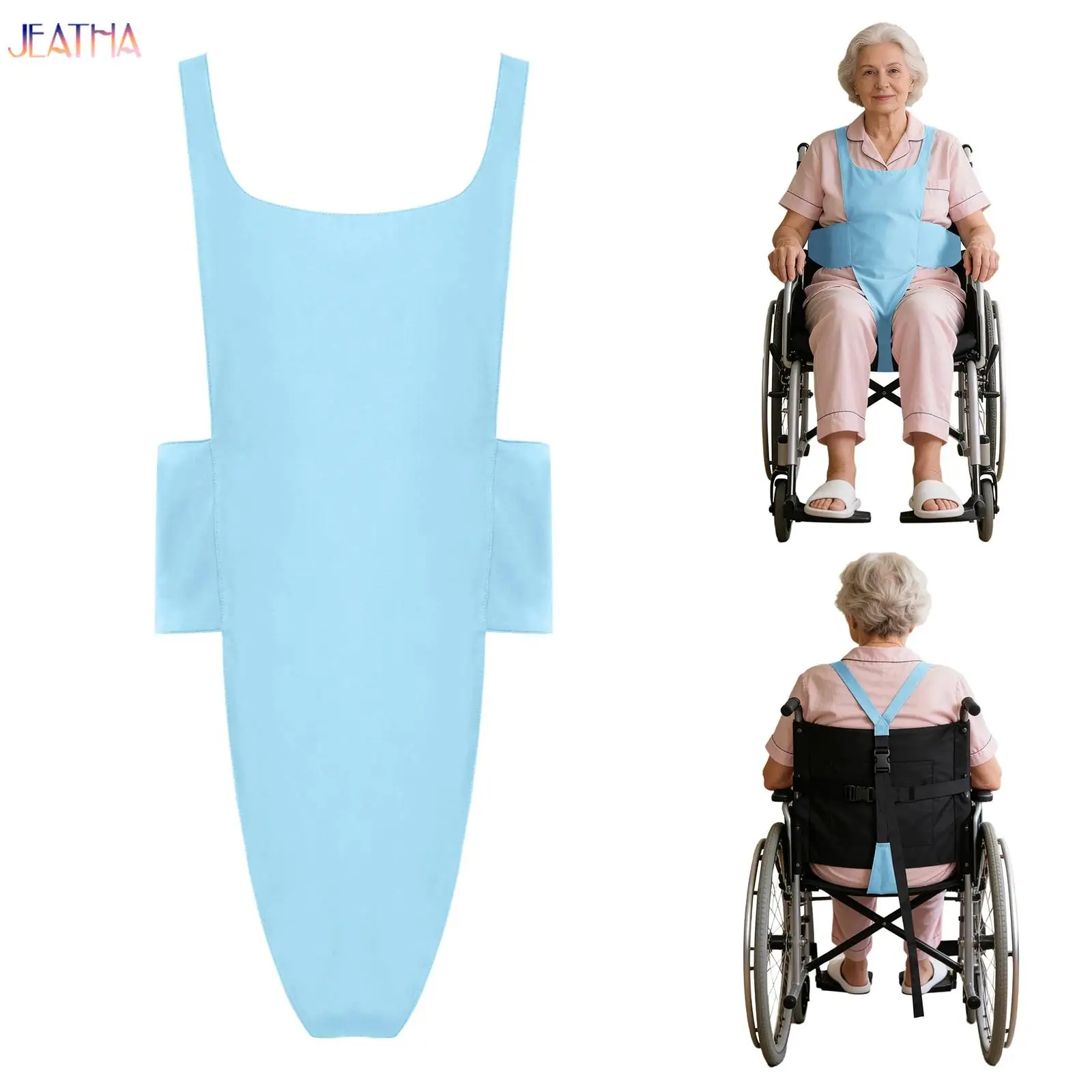 Adjustable Wheelchair Seat Belt Disabled Elderly Patient Restraint Fixing Strap Anti Fall Anti Leaning Safety Shoulder Belt Vest