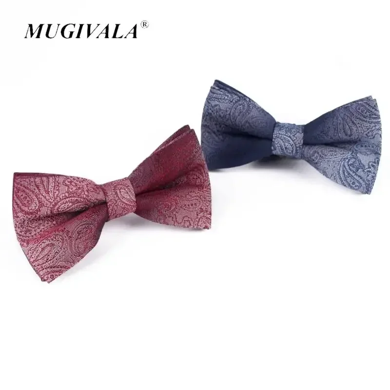 Men Polyester Bow Tie Gradient Paisley Bow Tie Men Women Party Wedding Bow Tie For Men Red Black Butterfly