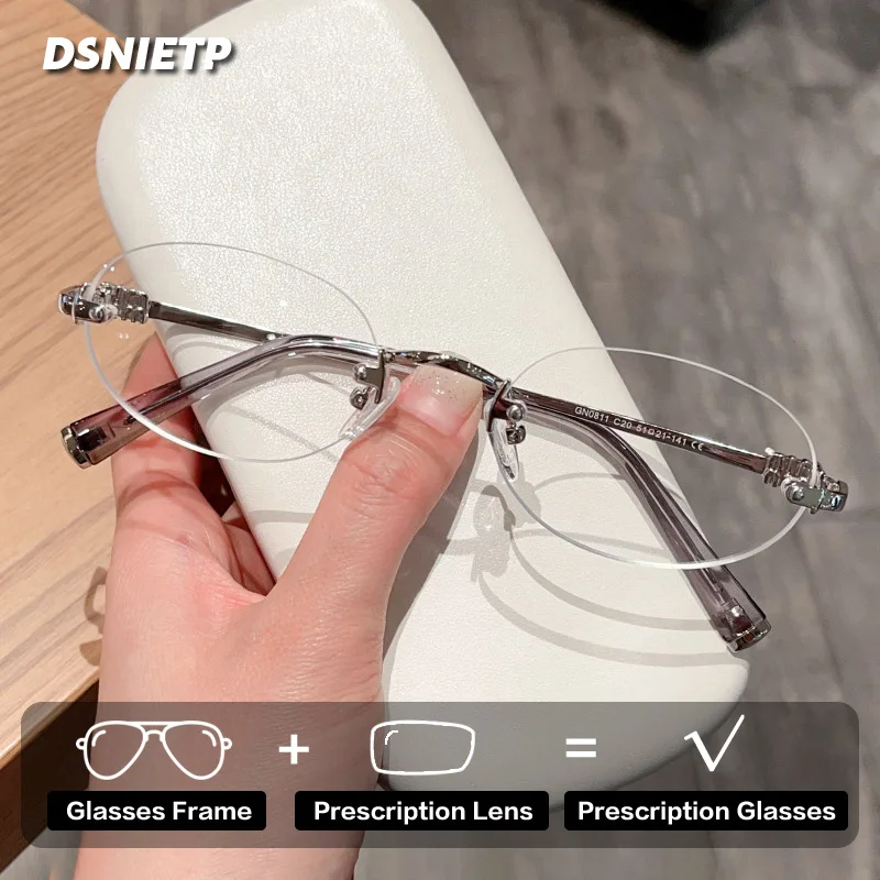 

Очки ISLINO без оправы, с возможностью индивидуальной настройки, прогрессивные фотохромные, женские, с защитой от синего света, для чтения, для коррекции близорукости