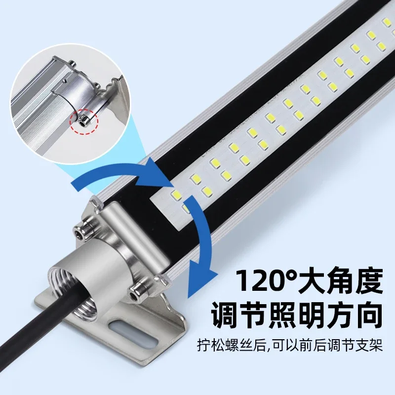 35-53 CENTIMETRI 24 V/220 V Ha Condotto La Macchina Utensile Luce Da Lavoro Impermeabile a prova di Olio a prova di Esplosione Lampada Tornio CNC lampada di illuminazione in lega di alluminio