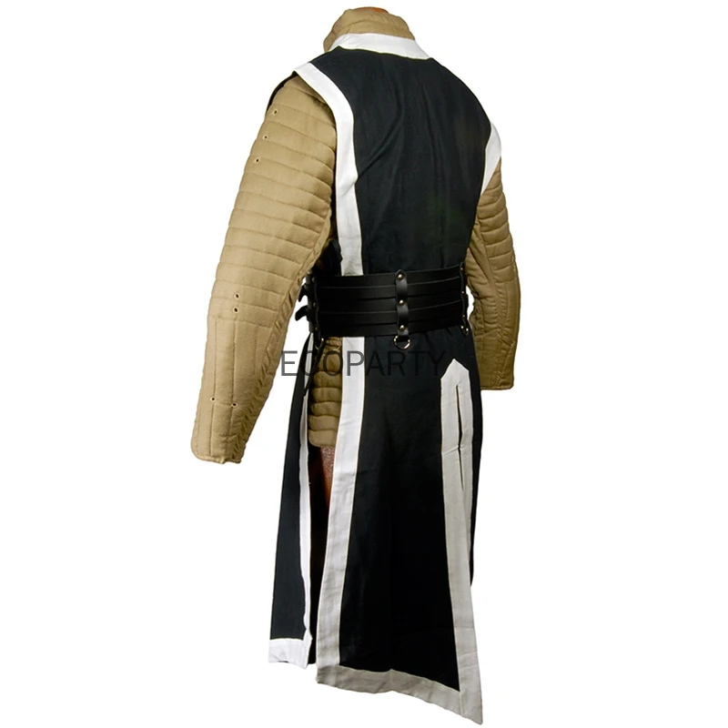 Medieval Tunic Viking Norman Warriors Costume Men's Larp Tabard Outfit Long Shirt Tops Sleeveless Vest Coat Halloween For Men 30